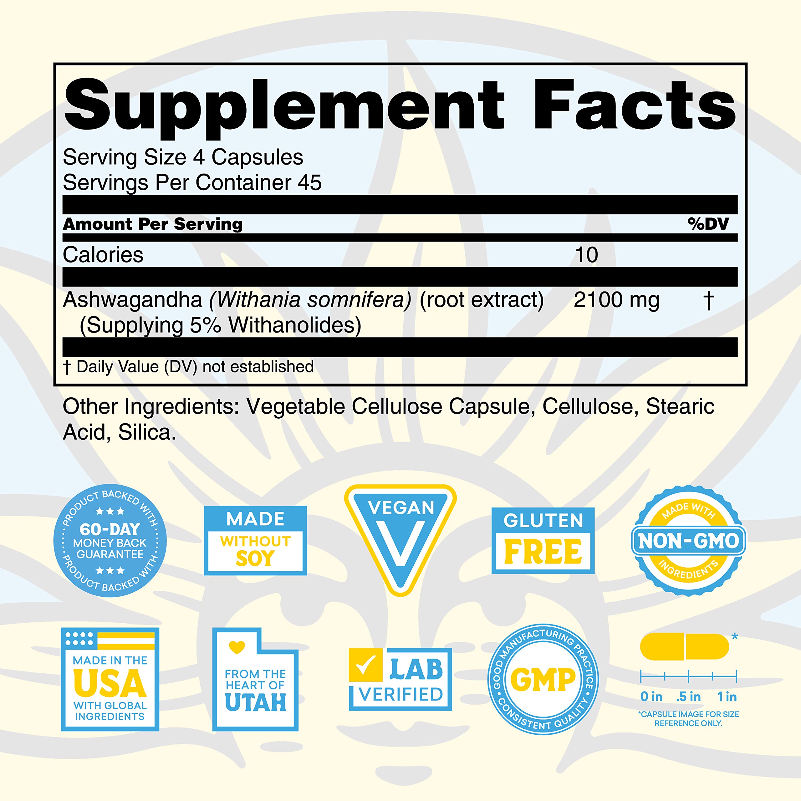 Extracto de raíz de ashwagandha 2100 mg de Nature's Life