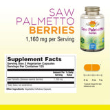 Nature's Life Bayas Palmetto capsulas, primer plano para apoyo diario