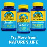 Nature's Life Bromelain Sinus Ease: prueba de calidad de laboratorio para confianza.