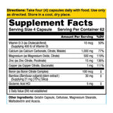 Nature's Life Cal Mag Zinc Complex empaque: botella resistente con 250 tabletas