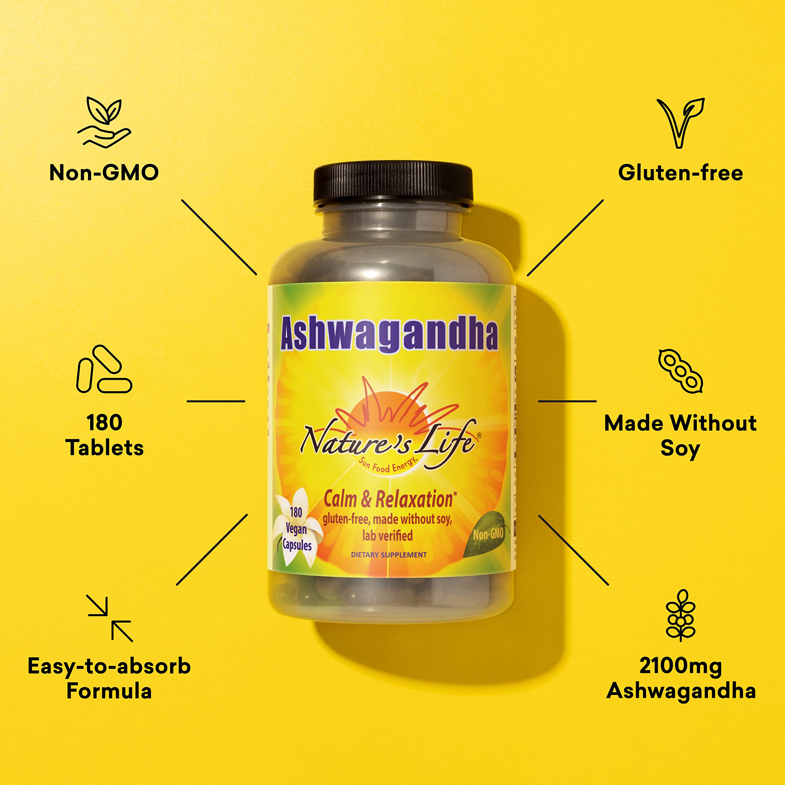 Certificaciones GMP e ISO para calidad de Nature's Life ashwagandha