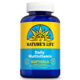 Nature's Life multivitamínico en envase con cápsulas blandas para nutrición diaria