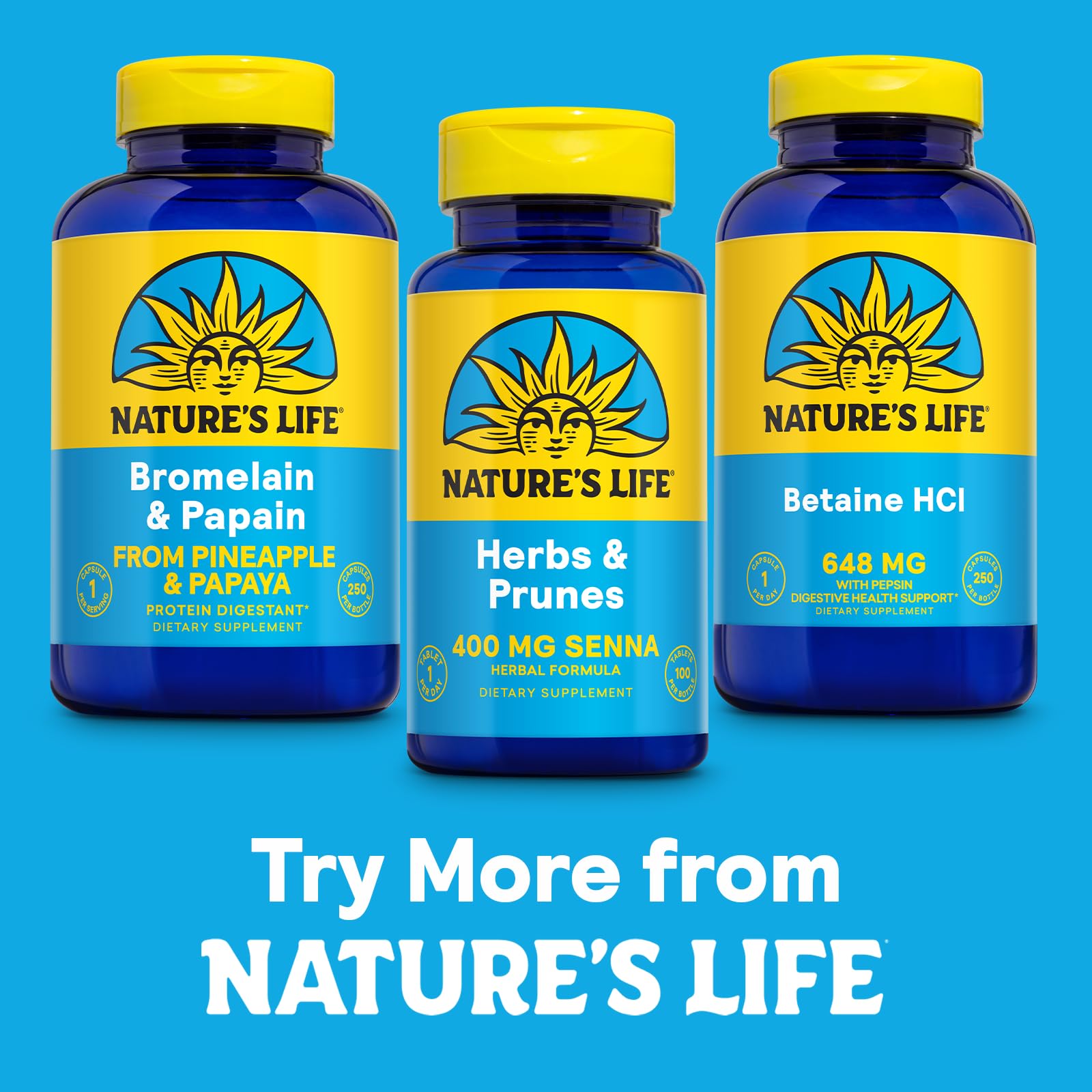 Nature's Life Herbs & Prunes: laboratorio-verificado garantiza calidad y pureza.