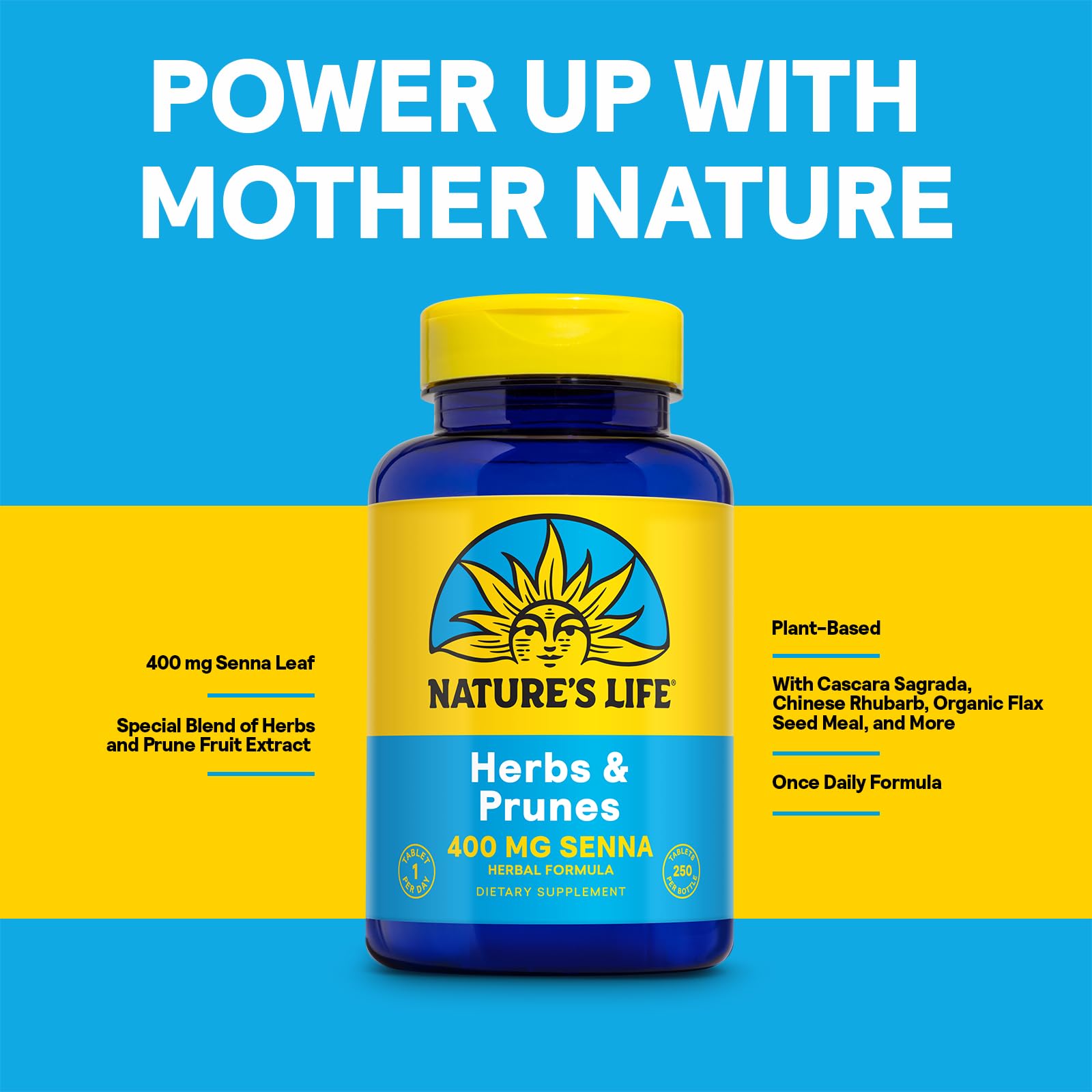 Nature's Life Hierbas y Prunes: cápsulas fáciles de ingerir para la rutina diaria