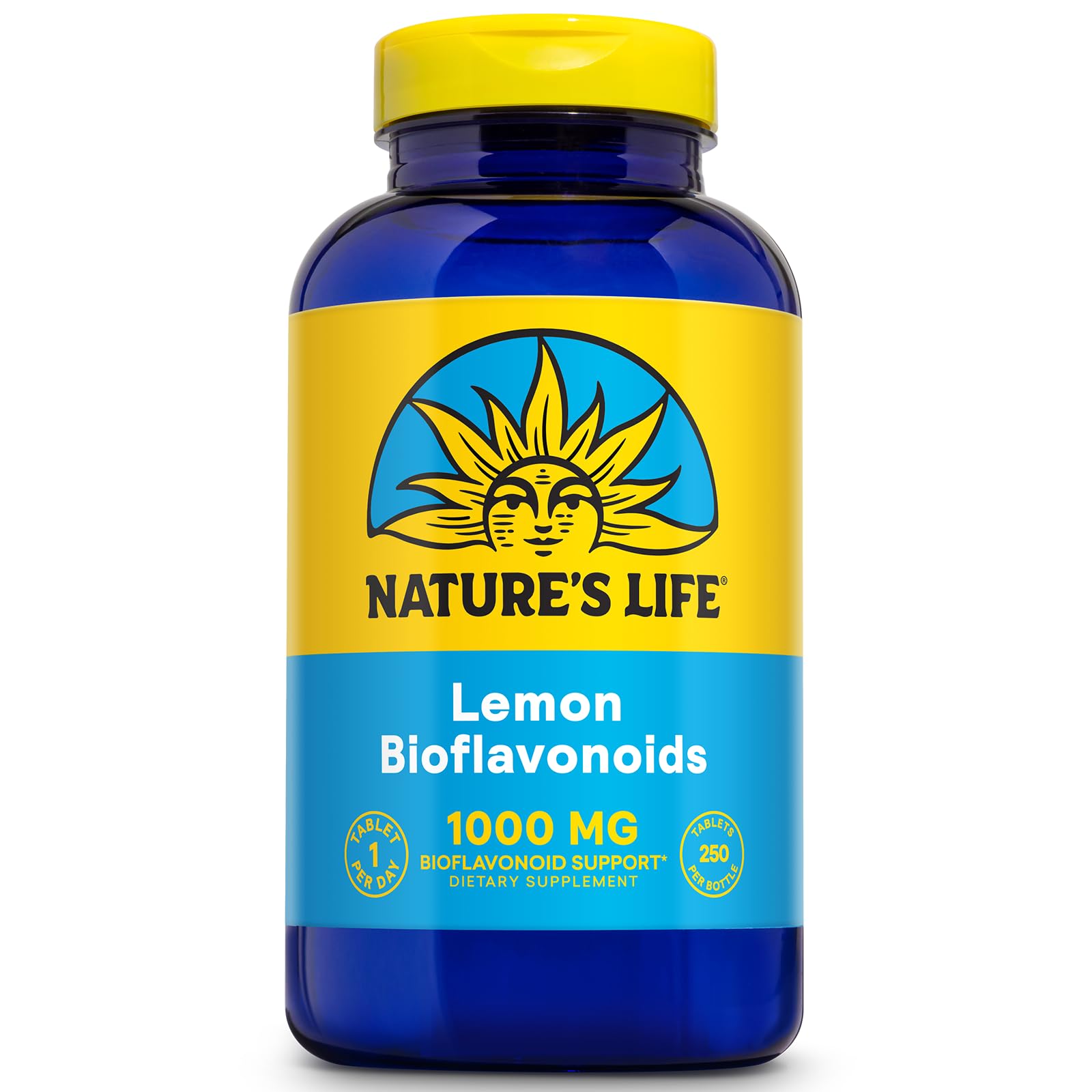 Nature's Life Limon Bioflavonoides – botella frontal, apoyo antioxidante para el día a día