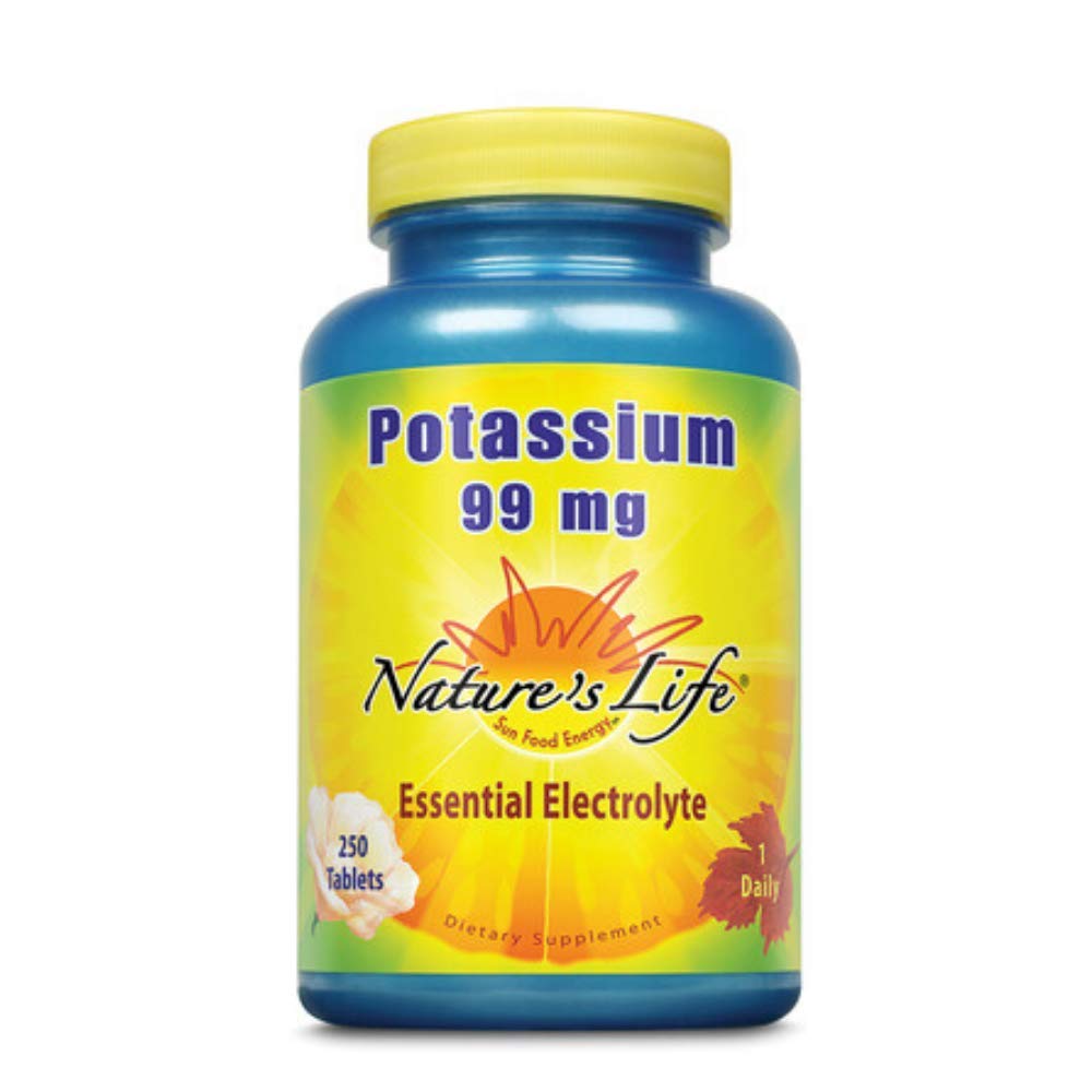 Nature's Life Potassium, vertido de botella para apoyo a la función muscular y equilibrio de fluidos