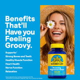Etiqueta de Nature's Life Renewing Magnesium Malate 400 mg para claridad y pureza del producto.