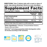 Etiqueta de Nature's Life Renewing Magnesium Malate con dosis diaria sugerida.