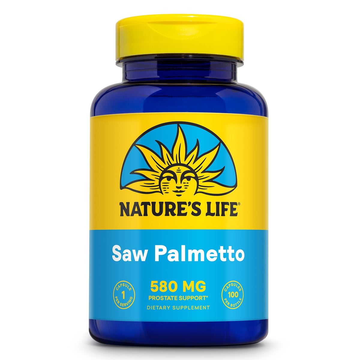 Nature's Life Saw Palmetto para hombres: cápsulas para apoyo prostático y urinario