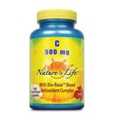 Vitamina C Nature's Life 500 mg en cápsula para huesos y piel saludables