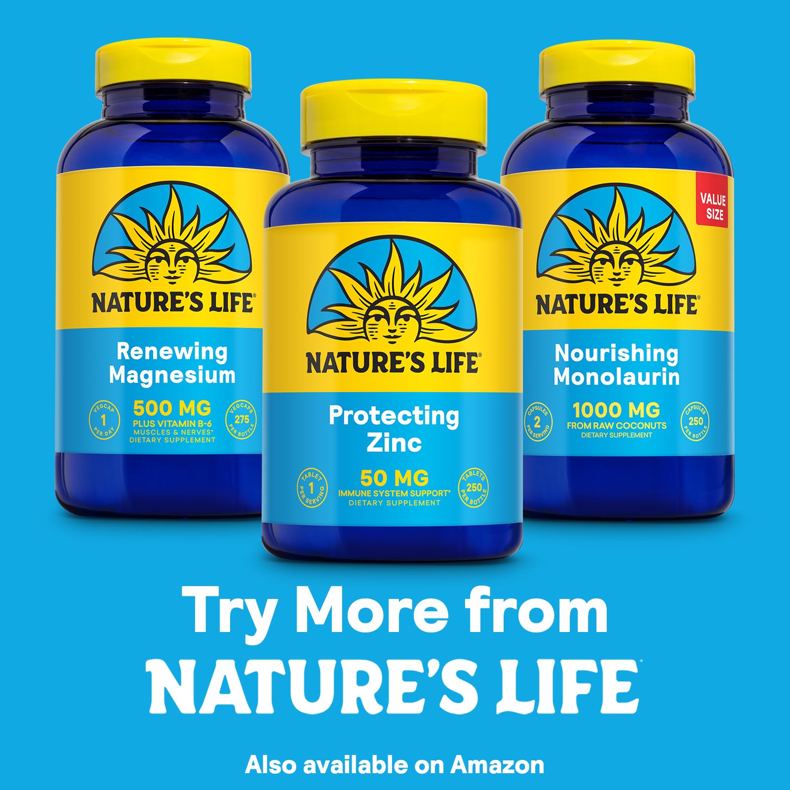 Nature's Life Zinc Protegido promueve cuidado ambiental con 1% para el planeta.