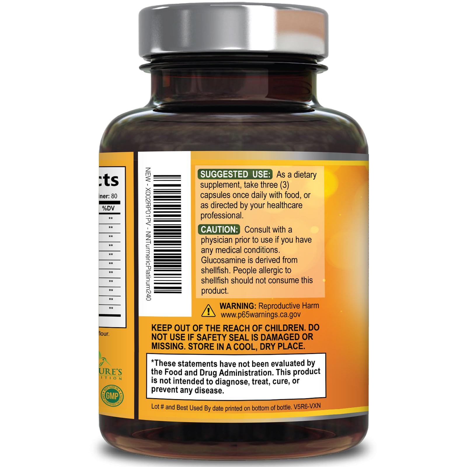 Nature's Nutrition apoyo articular para movilidad cotidiana
