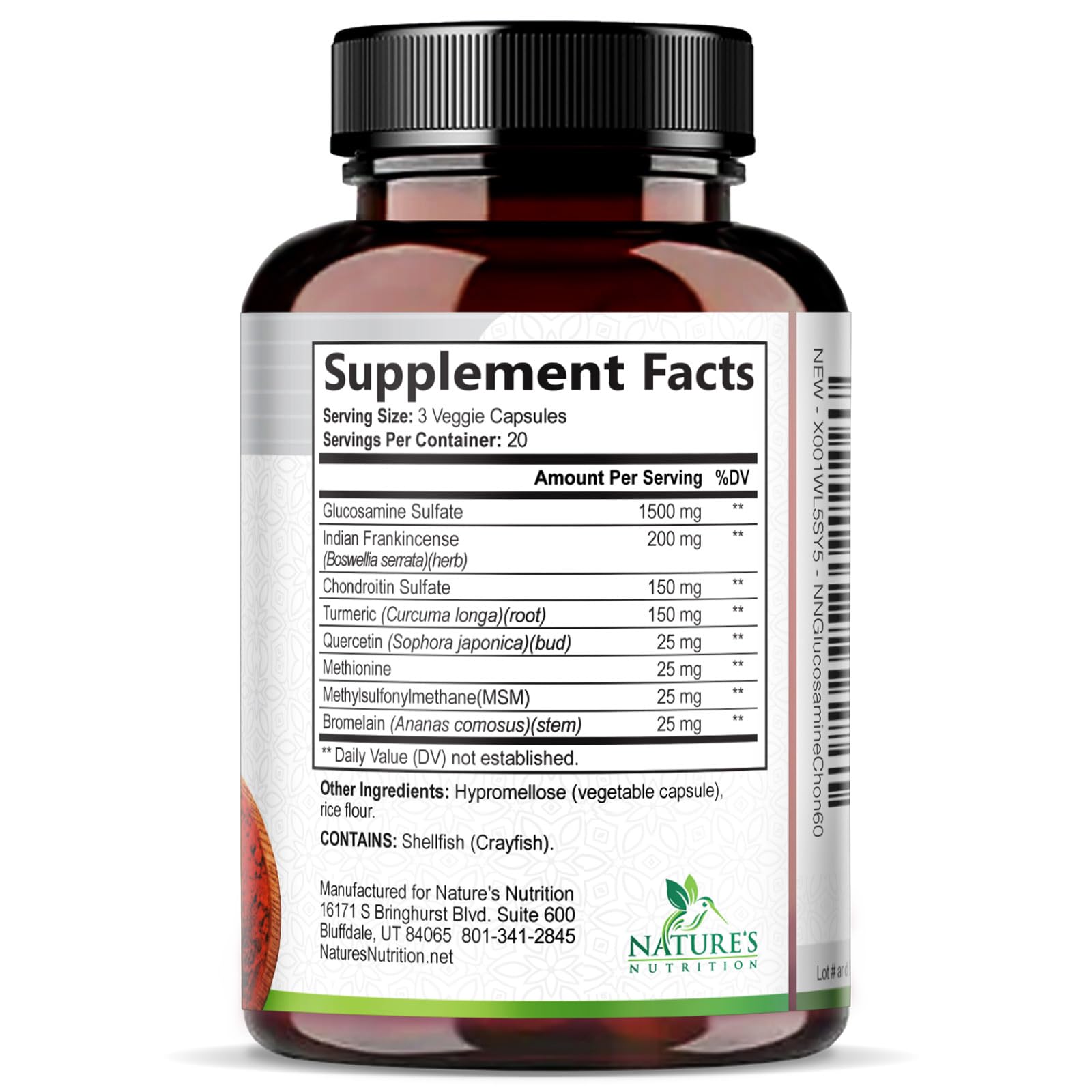 Nature's Nutrition fórmula avanzada para articulaciones y bienestar diario