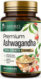 Nature's Nutrition Ashwagandha: cápsulas veganas para apoyo al bienestar diario.