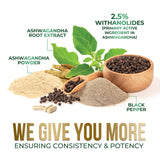Nature's Nutrition Ashwagandha: cápsulas libres de gluten para dietas sensibles.