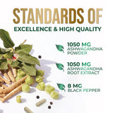 Nature's Nutrition Ashwagandha: cápsulas sin gelatina para veganos.