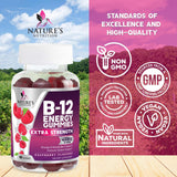 Gomitas B12 Nature's Nutrition para sistema nervioso y concentración