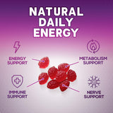 Gomitas energía sin cafeína Nature's Nutrition para entrenamientos sostenidos
