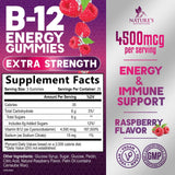 Gomitas B12 Nature's Nutrition sabor frutos rojos para apoyo inmunitario