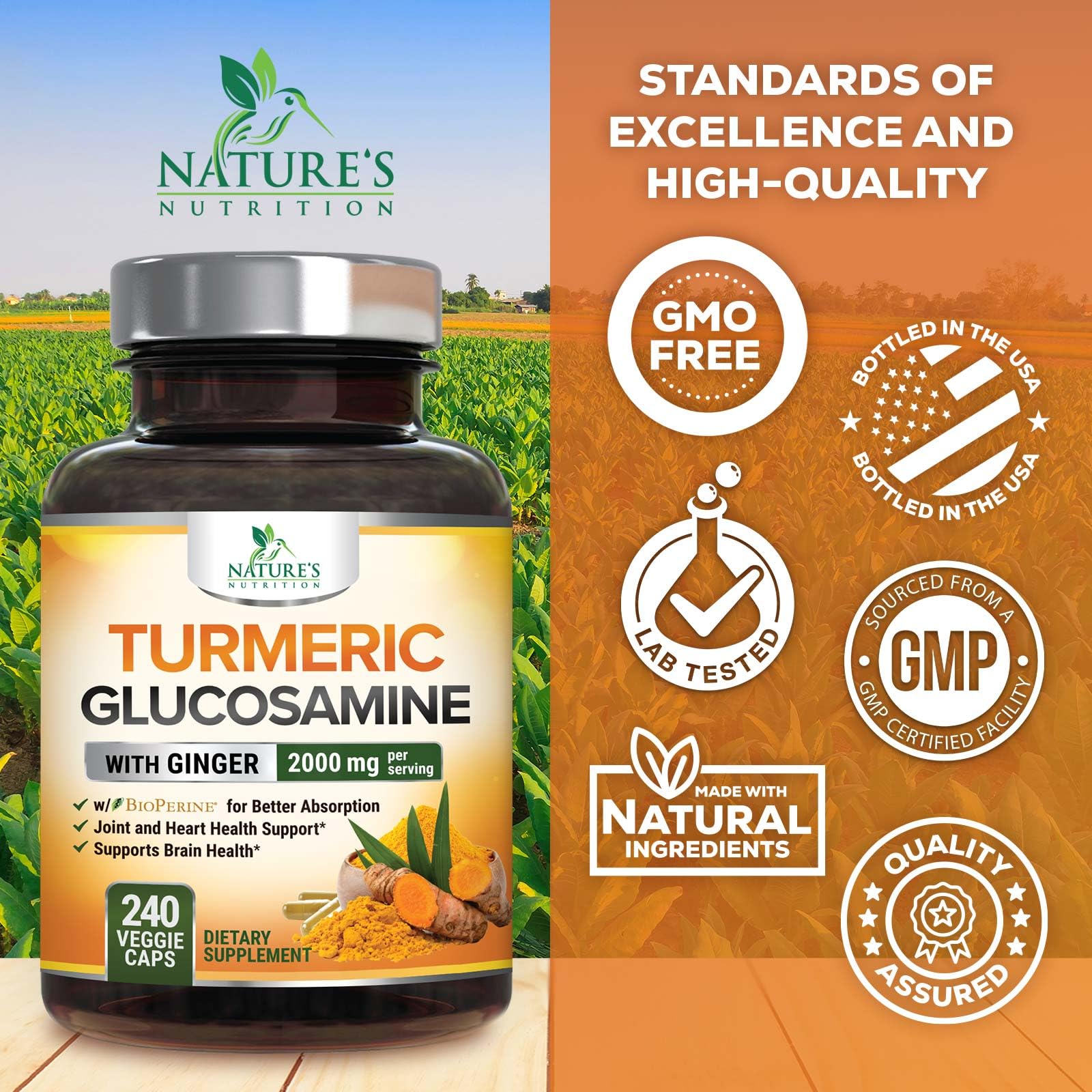 Nature's Nutrition BioPerine pimienta negra mejora la absorción de curcuminoides