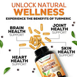 Nature's Nutrition Pimienta negra BioPerine mejora la absorción de curcuminoides.