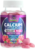 Nature's Nutrition gominolas de calcio sabor frambuesa en envase para uso diario