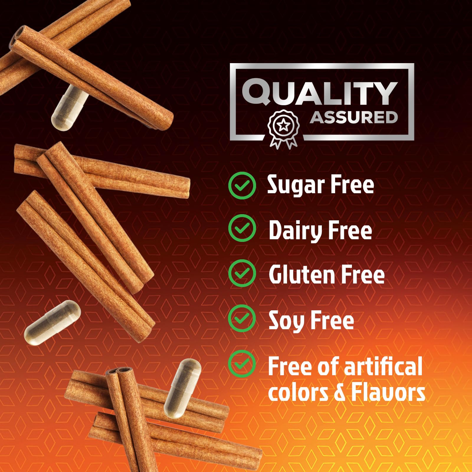Nature's Nutrition Canela Ceylán orgánica cápsulas, opción sin gluten para dieta consciente.