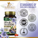 Nature's Nutrition frasco abierto mostrando cápsulas, ideal para ver la consistencia