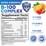 Nature's Nutrition Complejo B Gominolas: etiqueta cercana muestra ingredientes clave