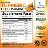 Nature's Nutrition fórmula con glucosamina y jengibre para articulaciones
