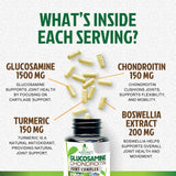 Nature's Nutrition fórmula triple: glucosamina, condroitina y msm para flexibilidad