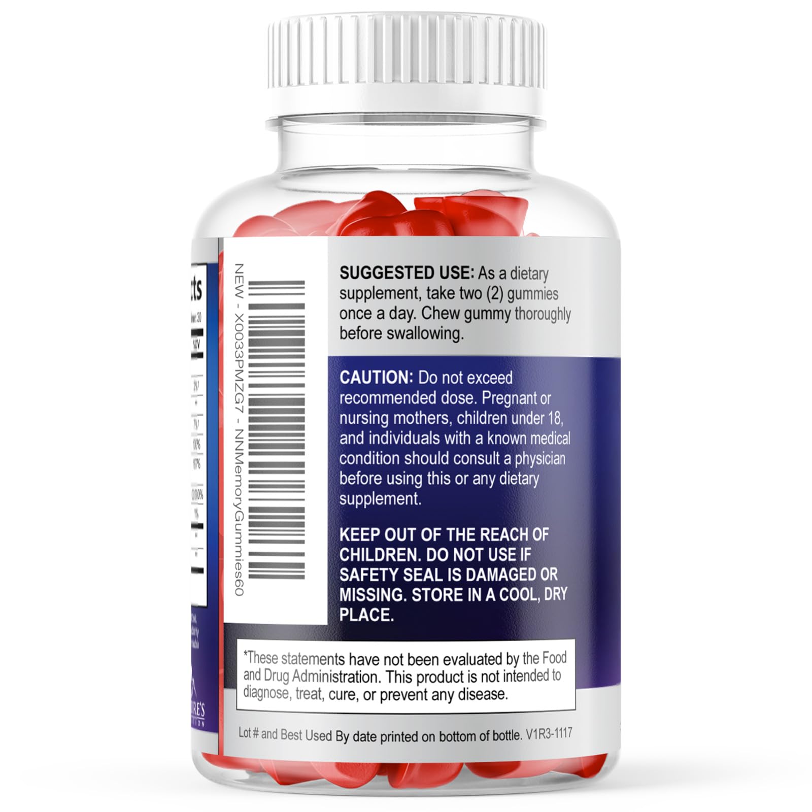 Nature's Nutrition gominolas rutina-diaria sabor agradable beneficios cognitivos