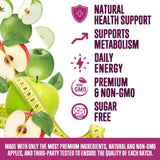 Nature's Nutrition gomitas ACV manzana, etiqueta clara para elegir rápidamente.