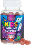 Gomitas Nature's Nutrition para defensas de niños, sabor bayas, en lata, lista para la toma diaria.