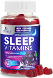Nature's Nutrition gomitas para dormir con melatonina 12 mg, botella visible, beneficio de apoyo ocasional