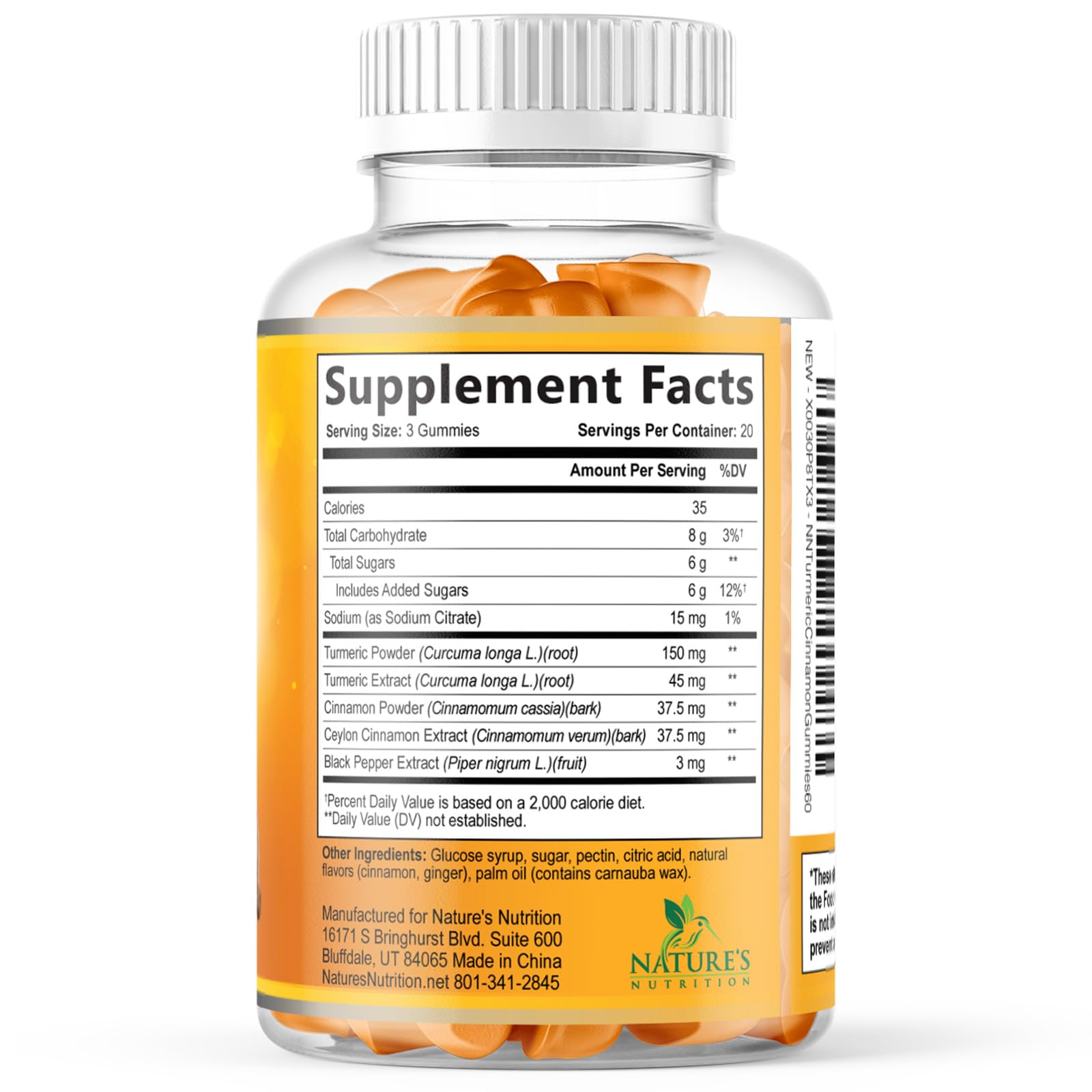  Nature's Nutrition gomitas sin transgenicos: opción segura para distintas dietas.
