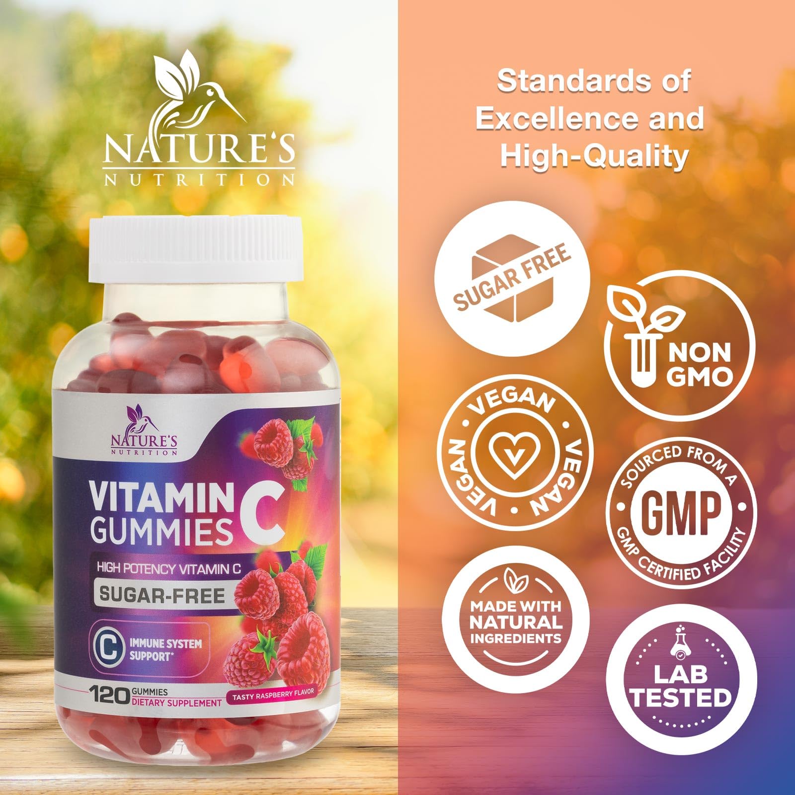 Nature's Nutrition Gomitas Vitamina C adultos: masticarlas facilita la rutina diaria