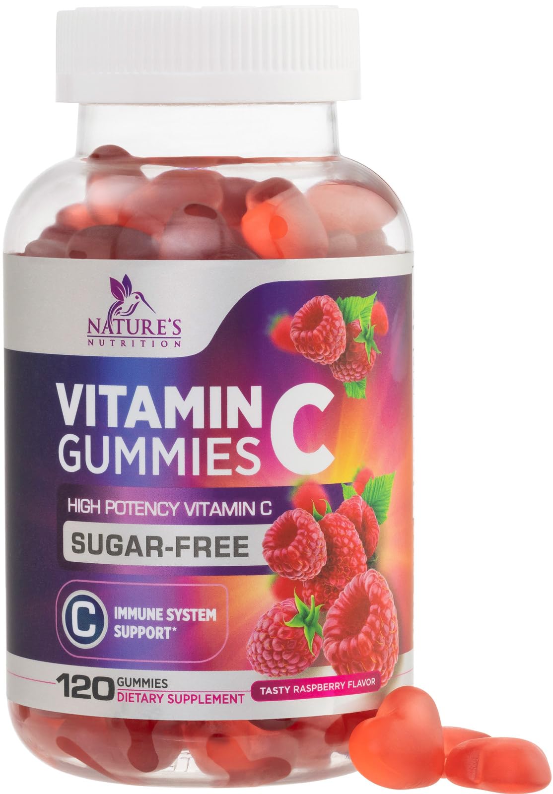 Nature's Nutrition Gomitas Vitamina C: empaque compacto para consumo diario
