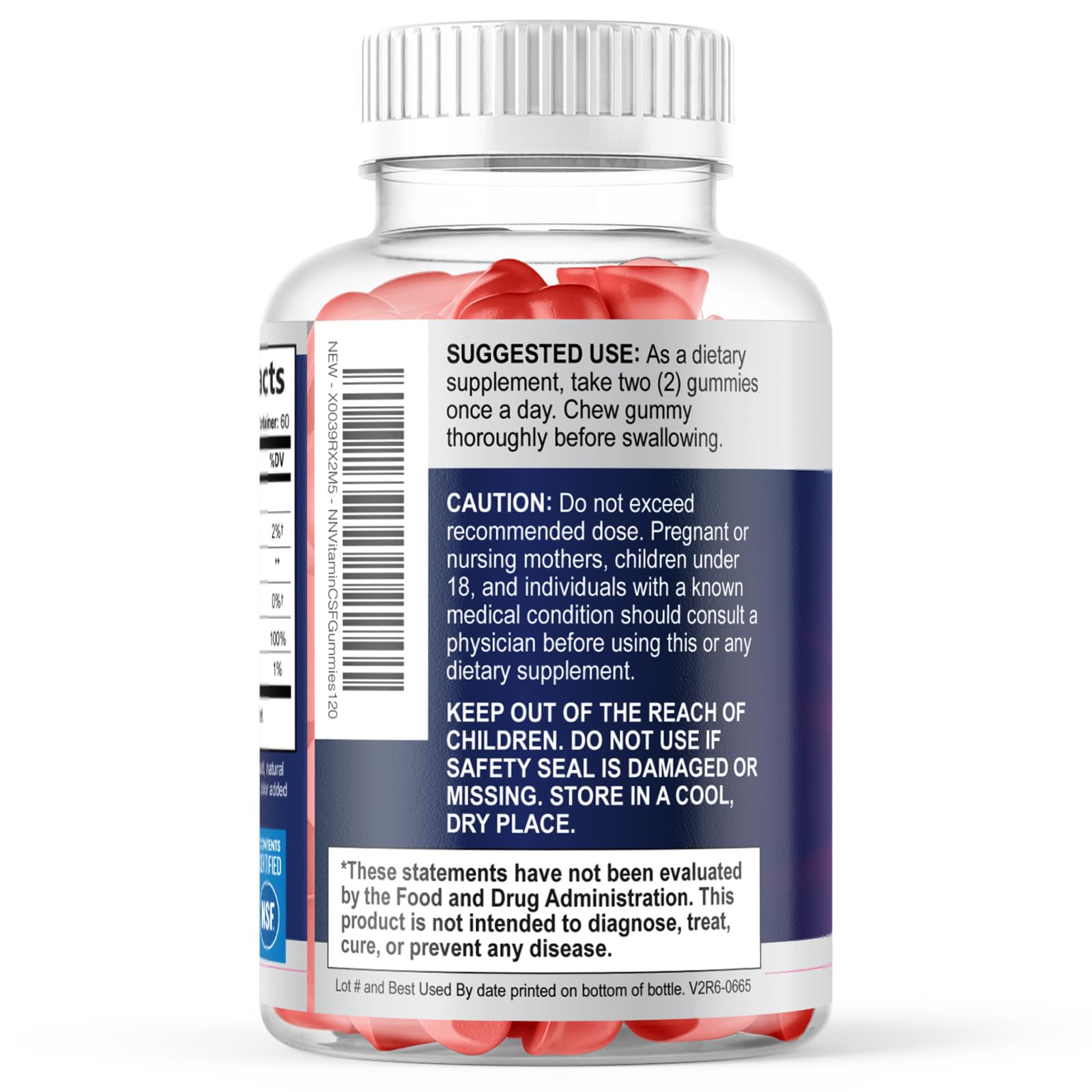 Pruebas de calidad Nature's Nutrition Vitamina C: certificado por terceros para pureza