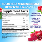 Nature's Nutrition gominolas magnesio citrato, textura suave para masticar, apoyo diario.