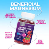 Nature's Nutrition gominolas magnesio citrato, aptas para vegetarianos, con ingredientes no-GMO.