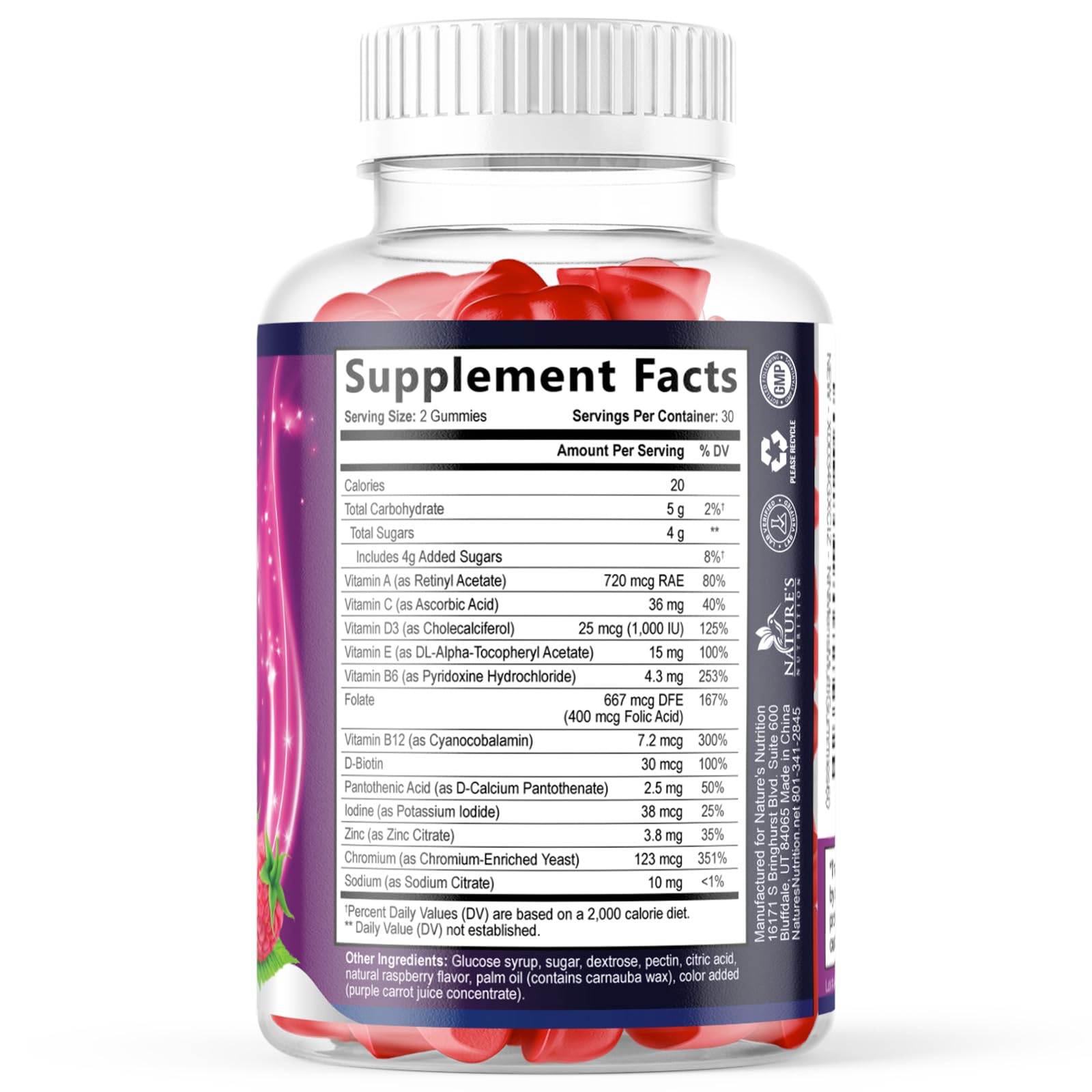 Nature's Nutrition Multivitamin para apoyo inmunitario diario.