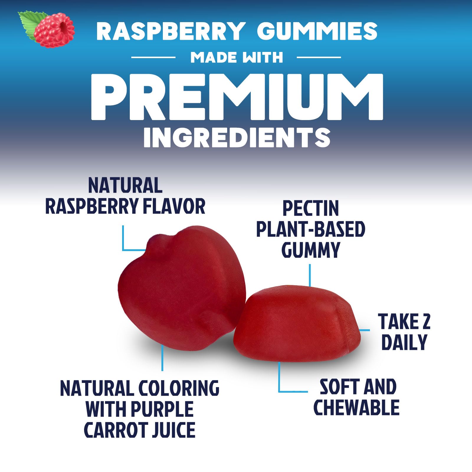 Dos gomitas diarias de Nature's Nutrition Multivitamin para energía.