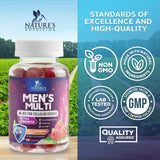 Hombre de 40+ tomando Nature's Nutrition Multivitamin Gomitas.
