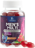 Nature's Nutrition Multivitamin para hombres en envase; gomitas para energía diaria.
