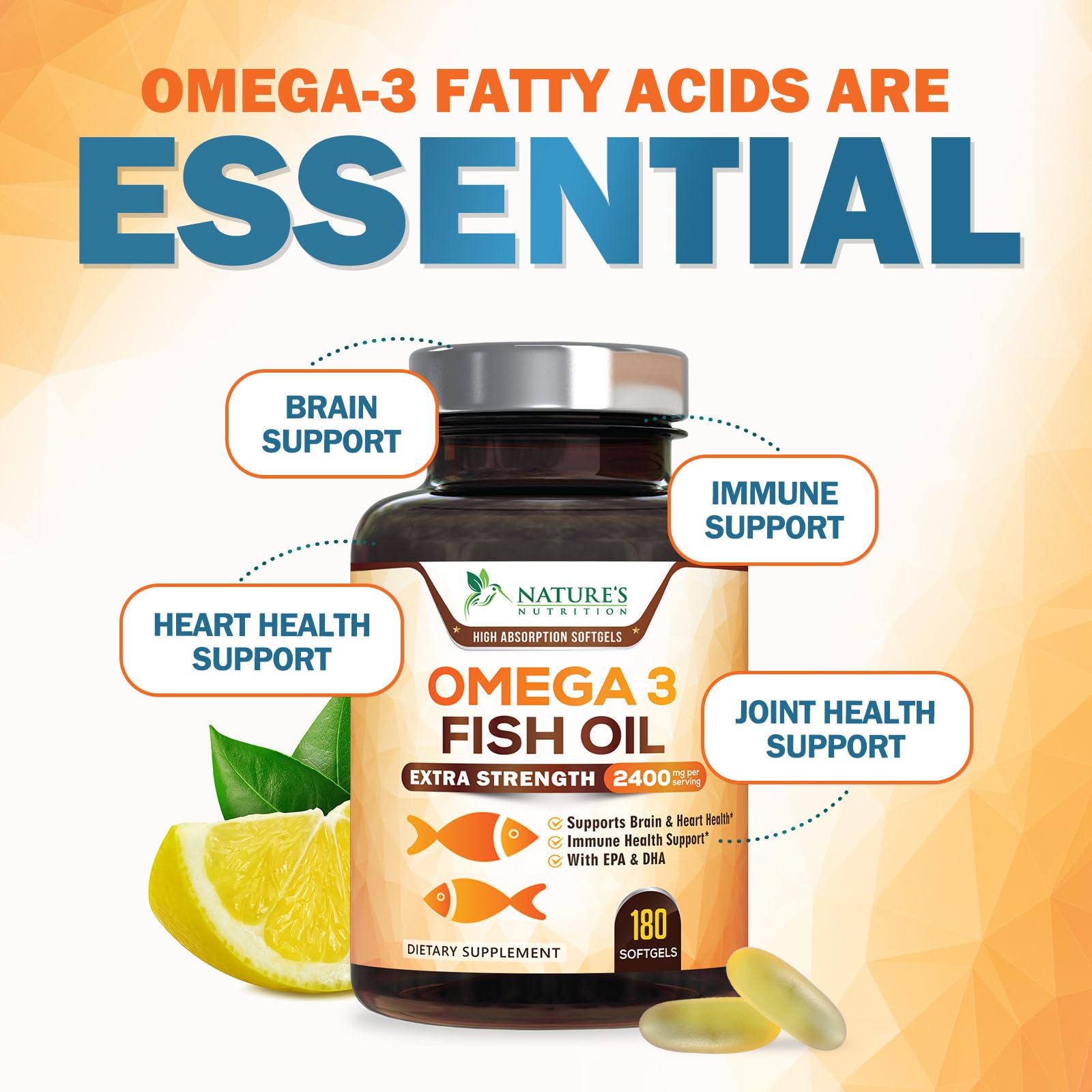 Nature's Nutrition Omega3 detalle puridad: distilación molecular para mayor pureza.