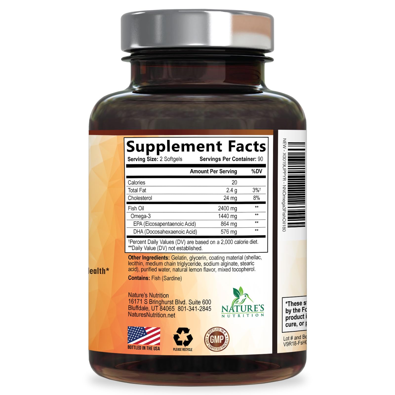 Nature's Nutrition Omega3 uso diario: cápsulas fáciles de incorporar en la rutina.