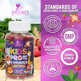 Nature's Nutrition Probiotico para niños sin gluten, apto para dietas especiales.