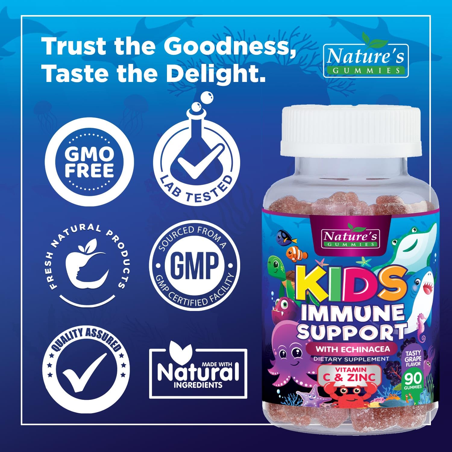 Gomitas sabor bayas para niños, fácil de masticar y gustosas.