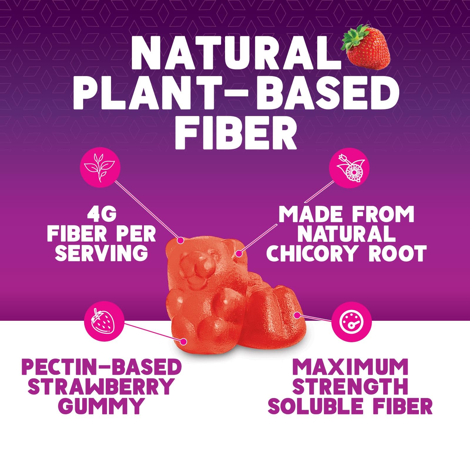 Nature's Nutrition gomitas sabor naturales de bayas para un snack diario